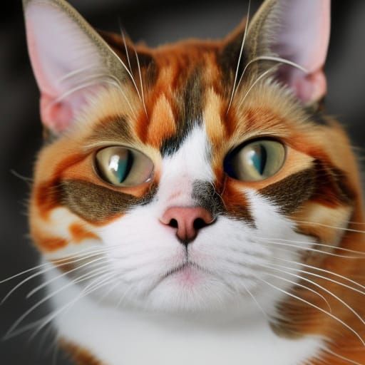 Calico Cat Portrait Generated by AI