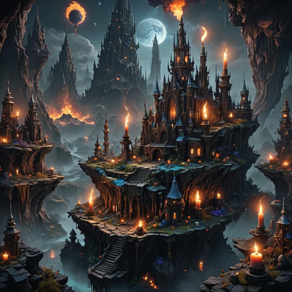 Candle in Darkness: Detailed Matte Painting