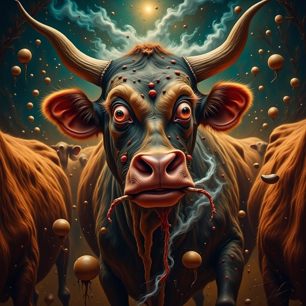 Psyched out Cow