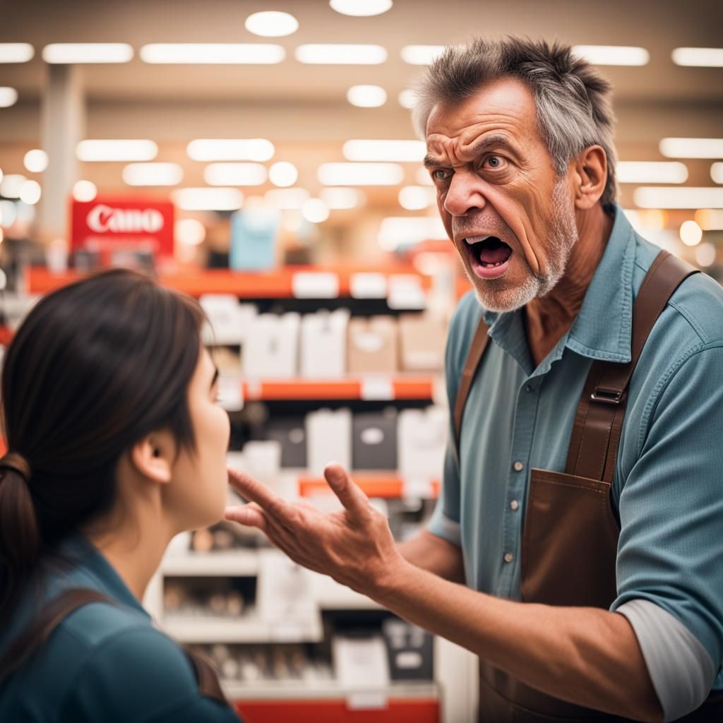 Angry Man Complaining: Professional Photography