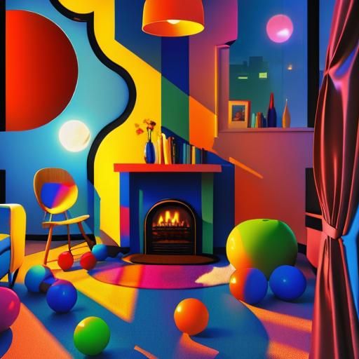 Surreal Photorealistic Scene with Clocks and Moons