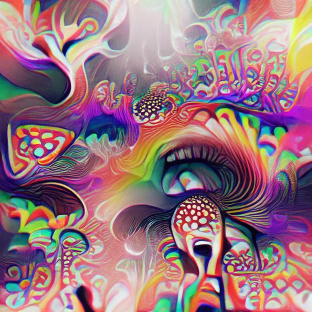 Abstract Psychedelic Swirls of Color