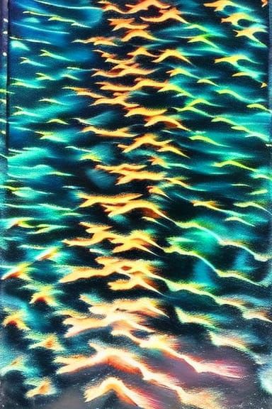 Underwater Army Formation with Glowing Eyes