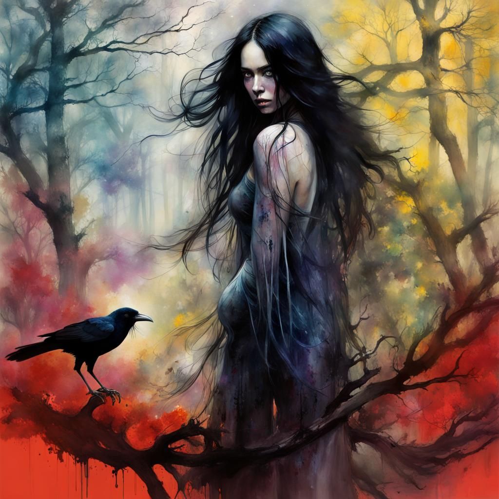 Elspeth Spindle Double Exposure Watercolor