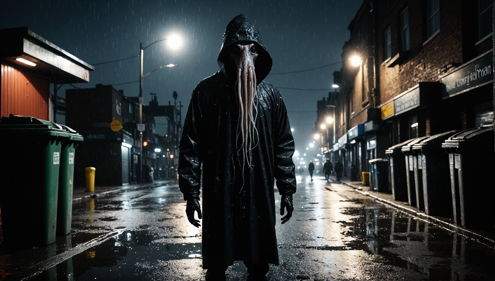 Terrifying human-squid hybrid creature