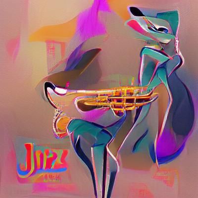 AI Generated Abstract Concept of Jazz Music