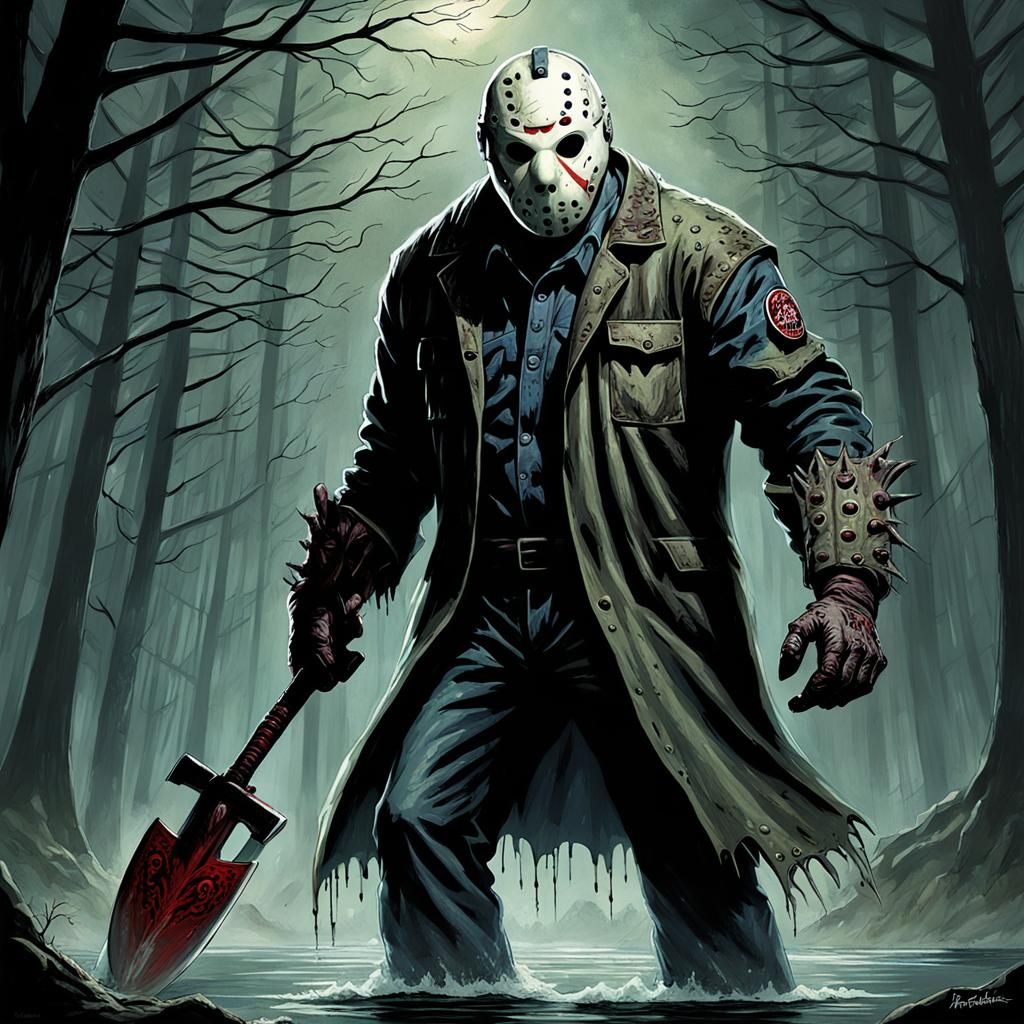 Demonic Lovecraftian Jason Voorhees in Sinister Style