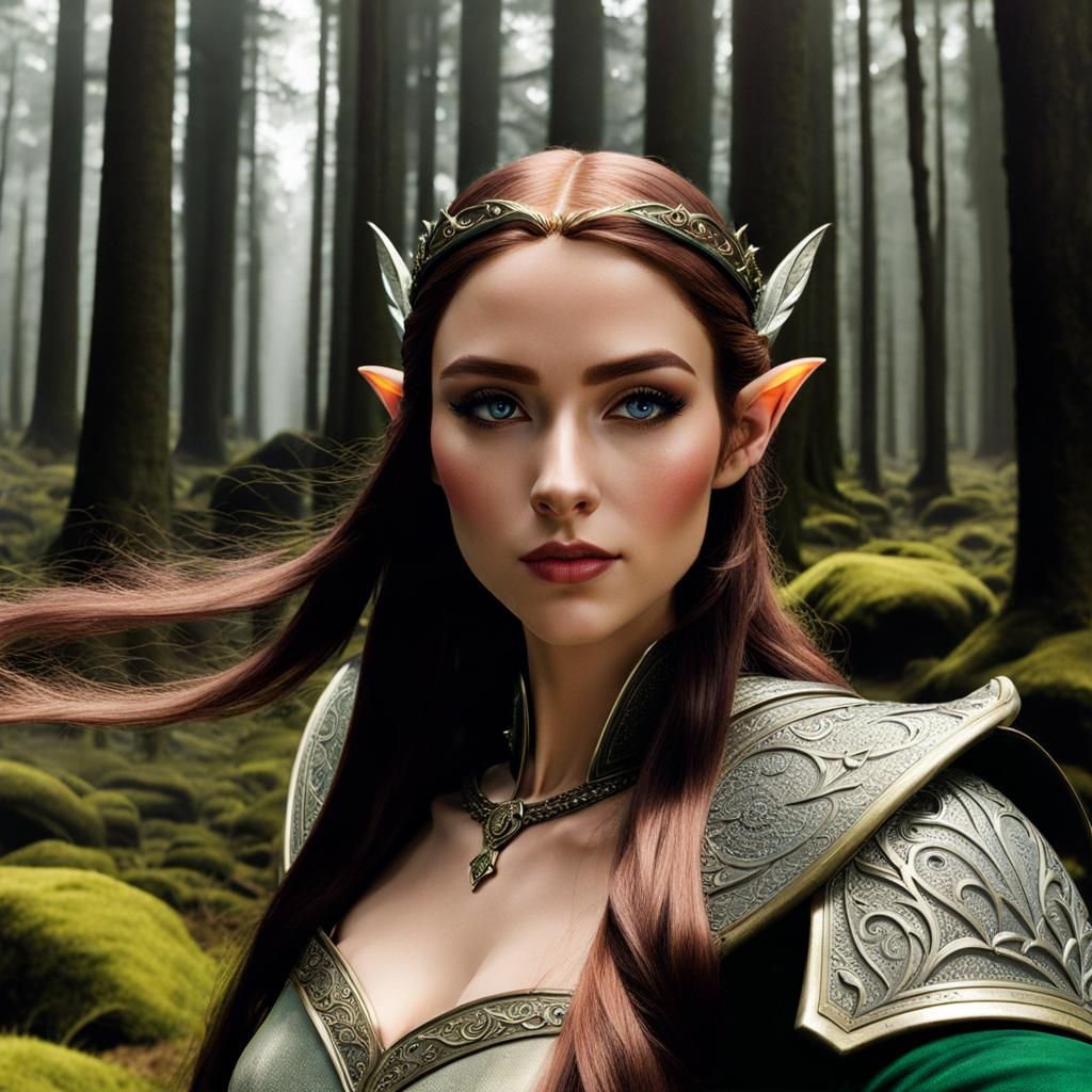 Elf Princess Selfie in a Forest