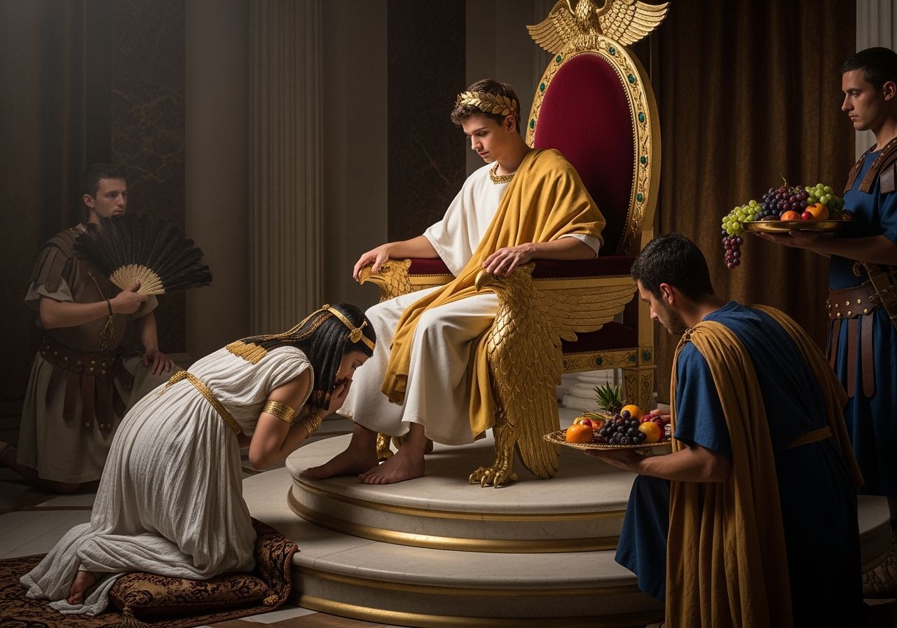 Roman Emperor Grants Audience in Baroque Style