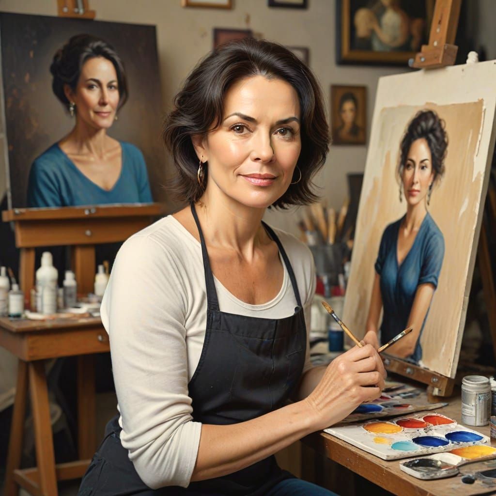 Artist's Reflection: Painting a Portrait of Youth