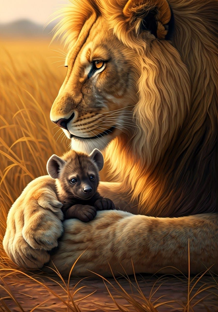 Lion's Paw: A Tiny Hyena Cub Protected