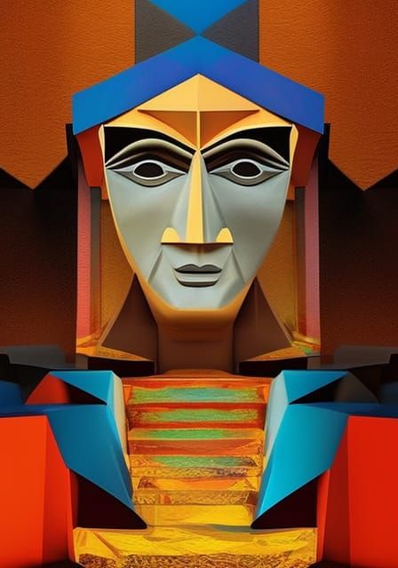 Abstract Art Fusion: Digital Oil Painting in 4K