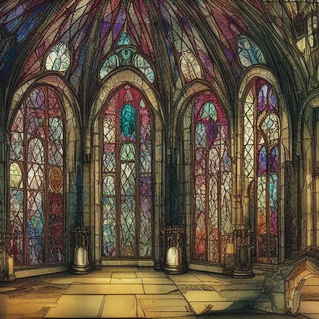 Shattered Stained Glass Crown in Matte Painting