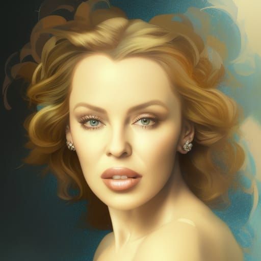 Kylie Minogue Portrait in Renaissance Style