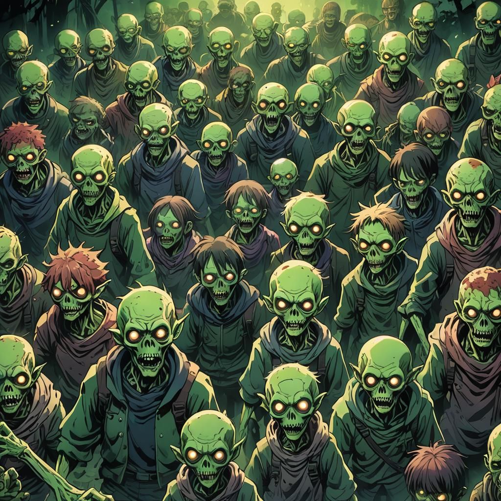 Dark Fantasy Anime: Aliens Turn Villagers into Zombies