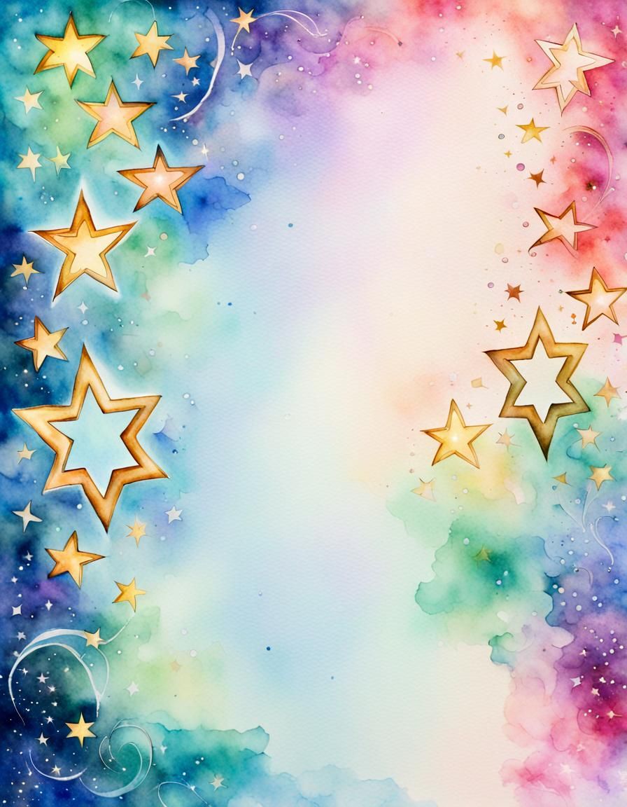 Stars of David Watercolor Testimonial Background