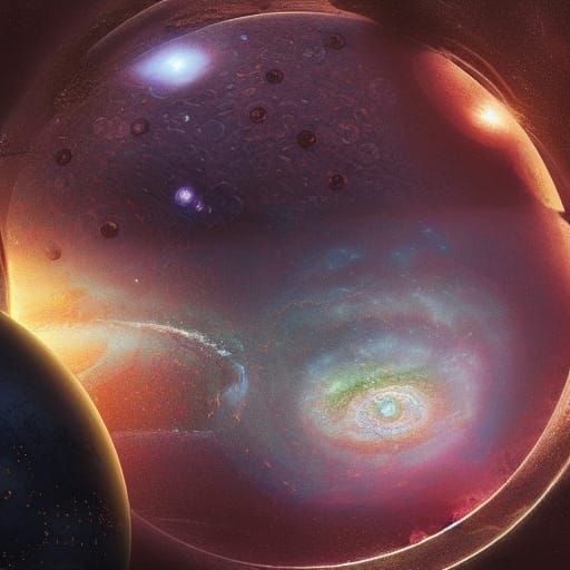 Epic Cosmic Planet Digital Matte Painting