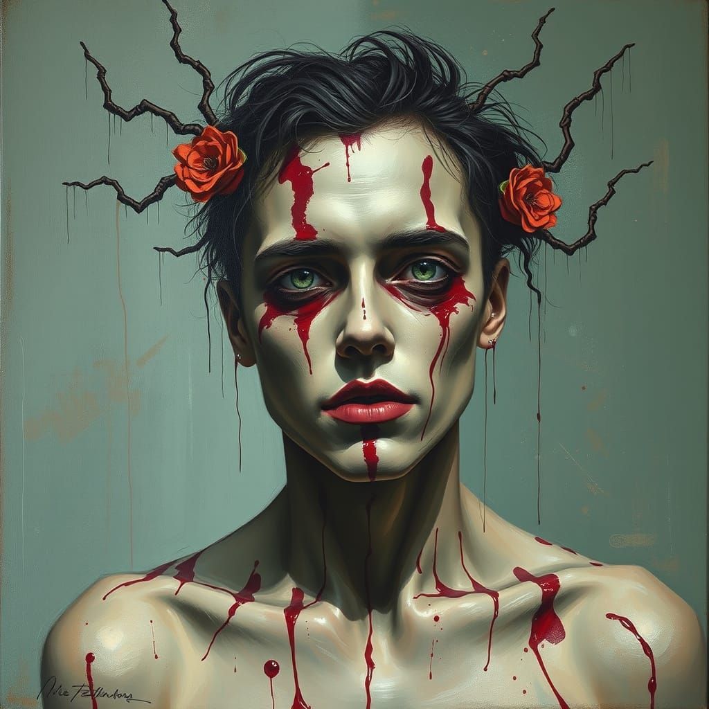 Soul Scarred and Alone: An AI Art Piece