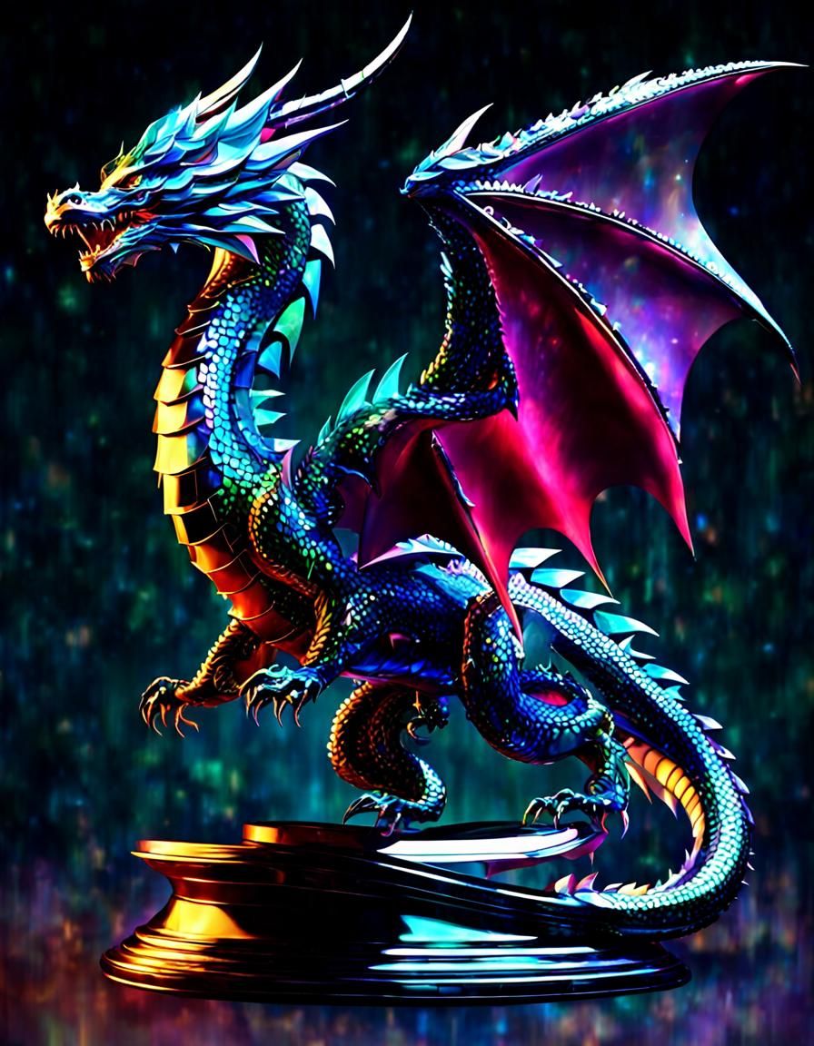 Holographic Crystal Dragon