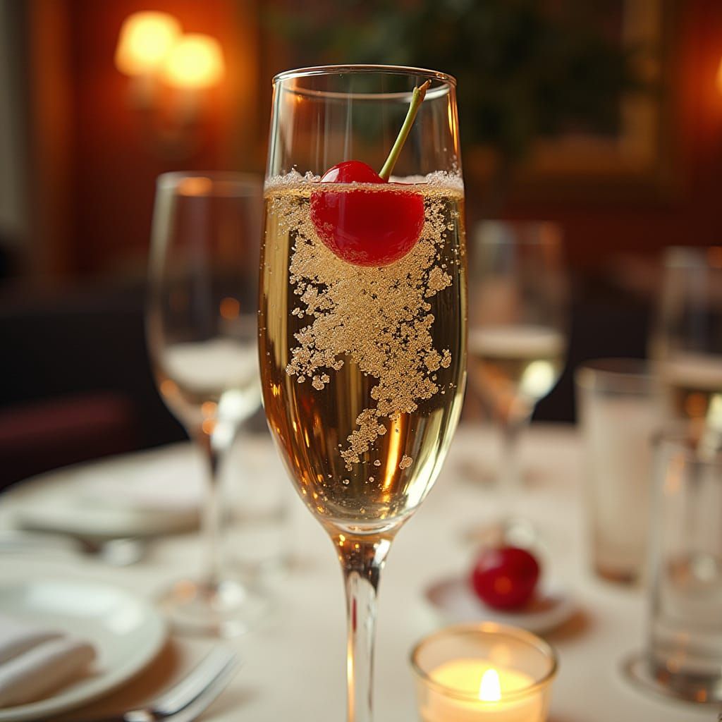 Diamond Ring in Champagne, Art Deco Style