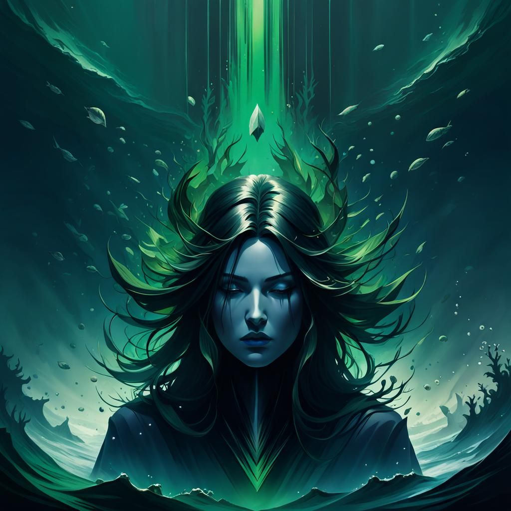 Dark Fantasy Album Cover: Hadal Empress of the Sea
