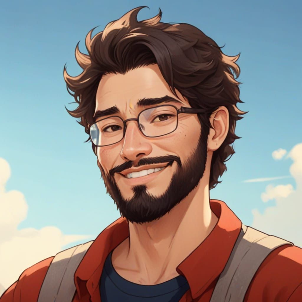 Strong Male Portrait in Detailed Realism