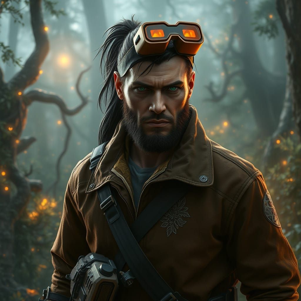 Modern King of the Forest: A Hunter's Majestic Pose