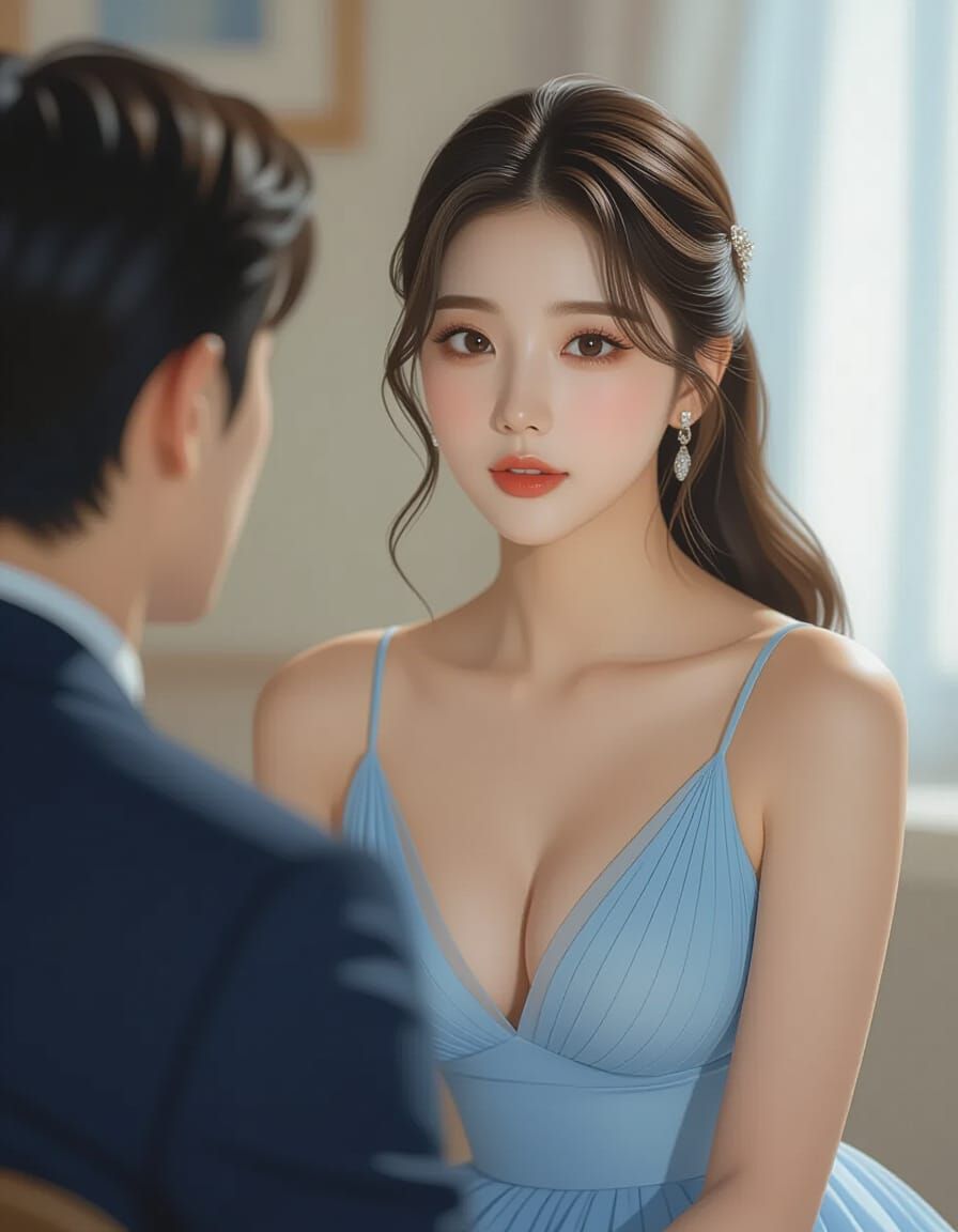 K-Pop Idol in Alphonse Mucha-Inspired Portrait