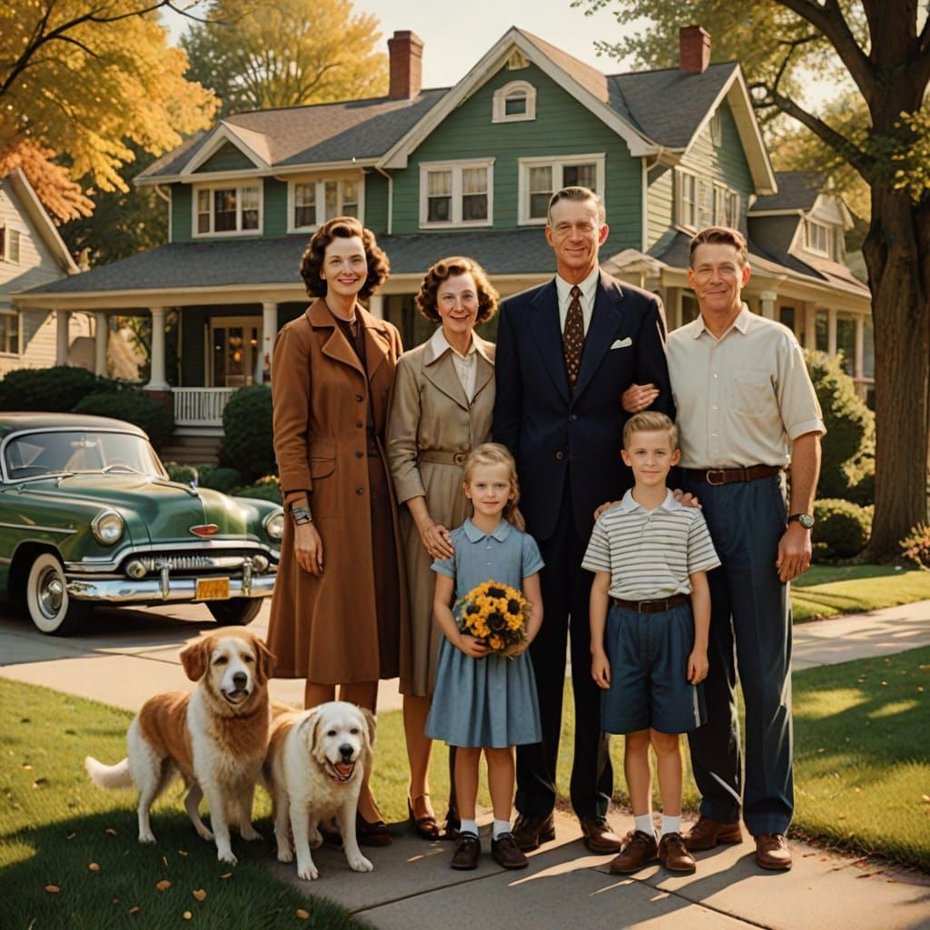 Idyllic American Family Portrait of the 1930s