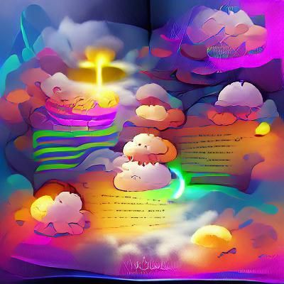 Iridescent Purgatory in Storybook Style