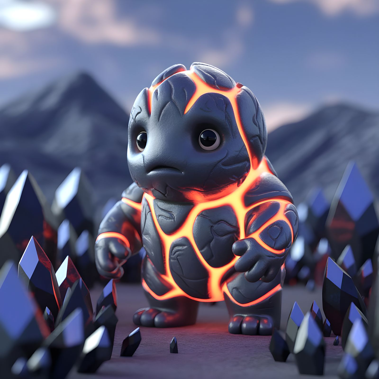 Adorable Stone Peakspren with Magma Core