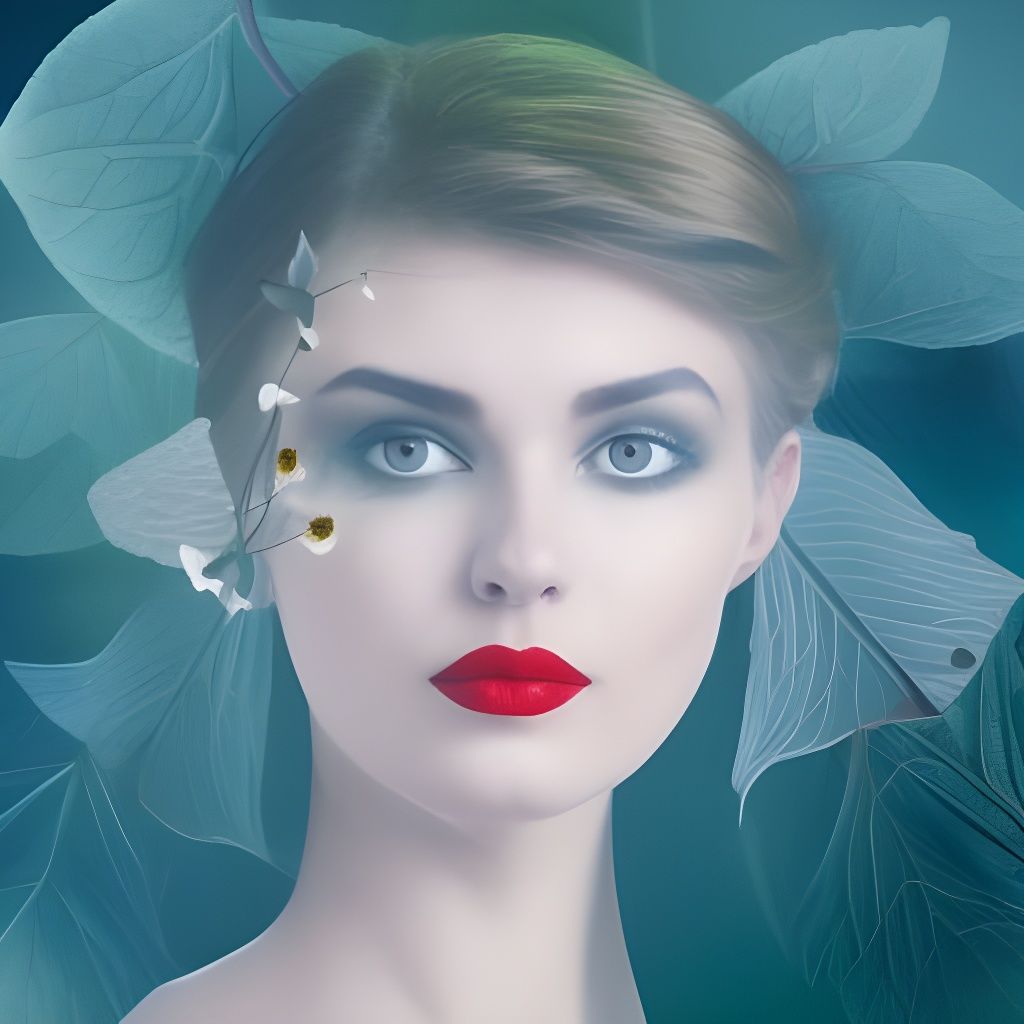 Dreamy Portrait with Diffuse Light and Floral Accents