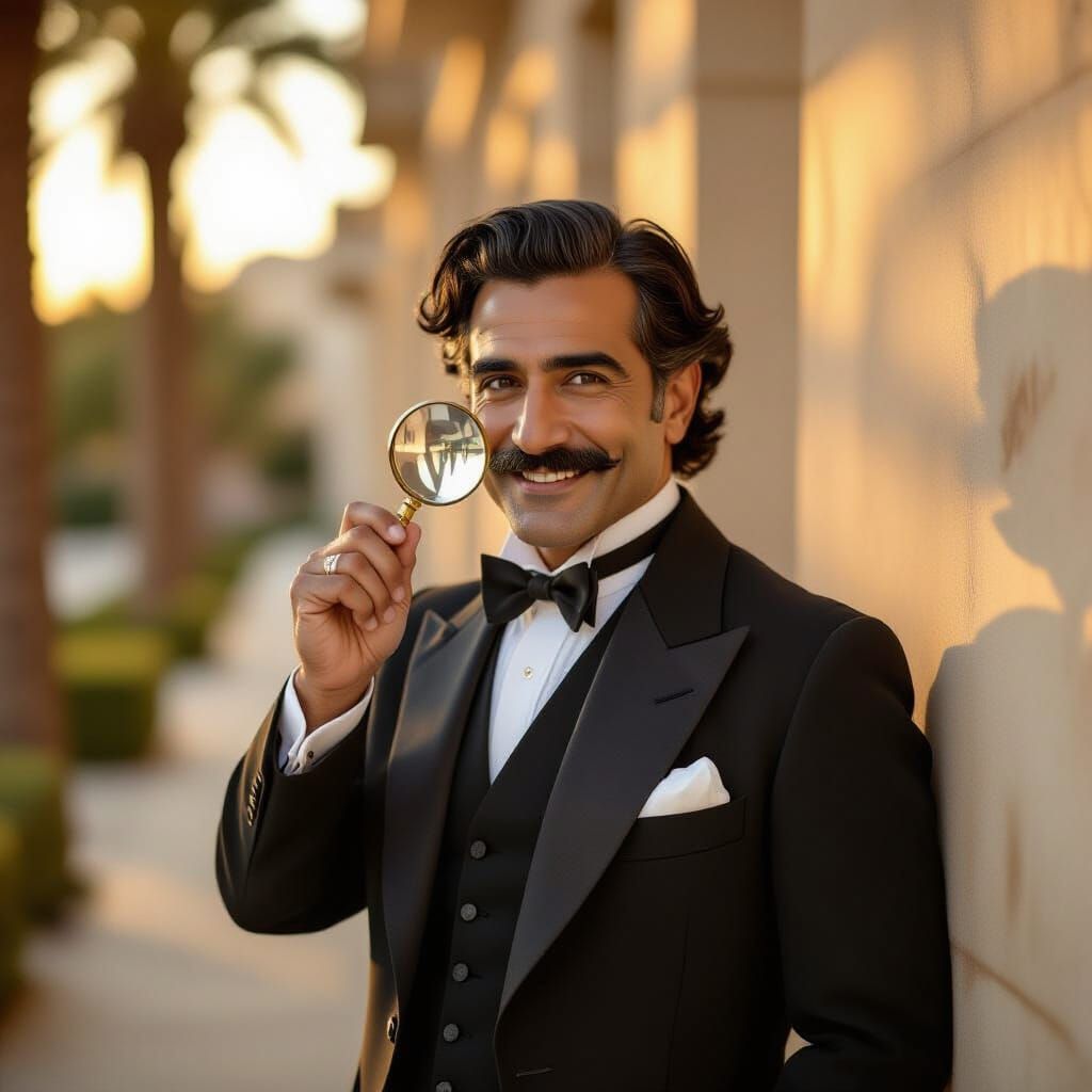 Mr. Kelada in 1919 Attire, Classical Oil Painting Style