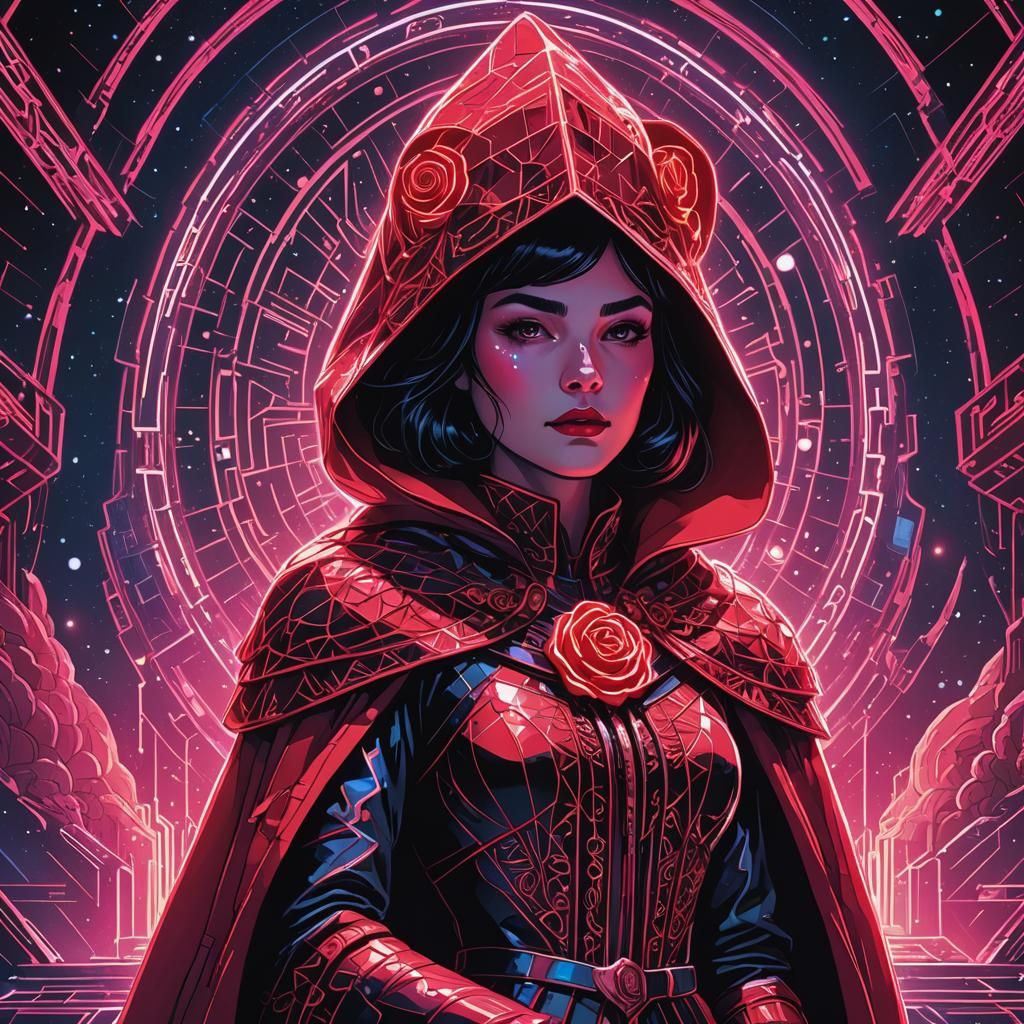 Snow White and Red Riding Hood: Synthwave Space Queens