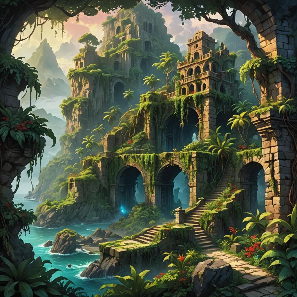 Fantasy Pirate Island Concept Art