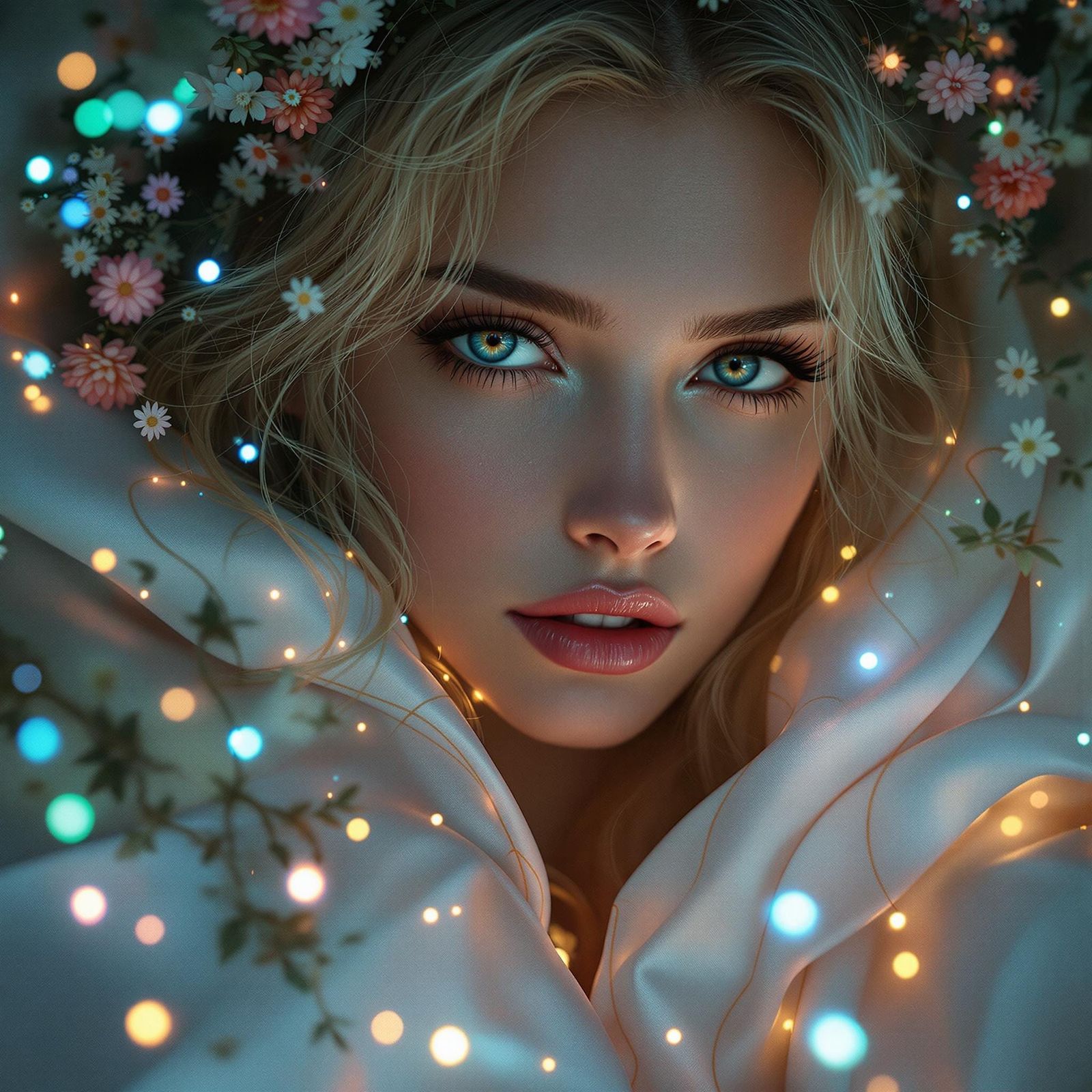 Son regard, un abîme d'étoiles dans la nuit,
Sa grâce, un murmure de vent sous la pluie,
Elle fascine, mystère que nul n...