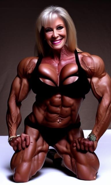 Muscular Female Bodybuilder with Ripped Physique