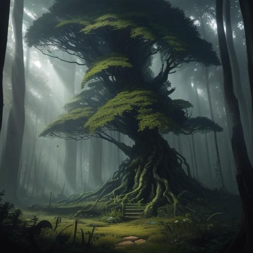 Ethereal Vegetative Harvester in Fantasy Forest, Artstation ...