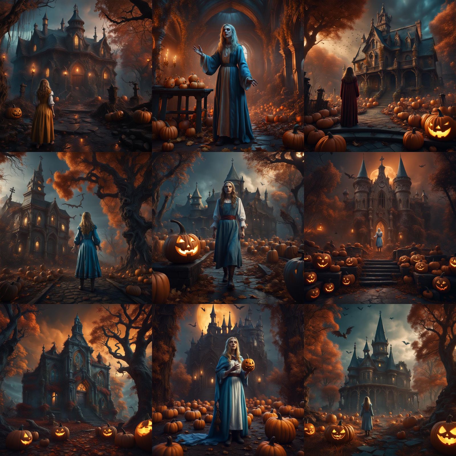 Alice Halloween Jesus: Detailed Matte Painting