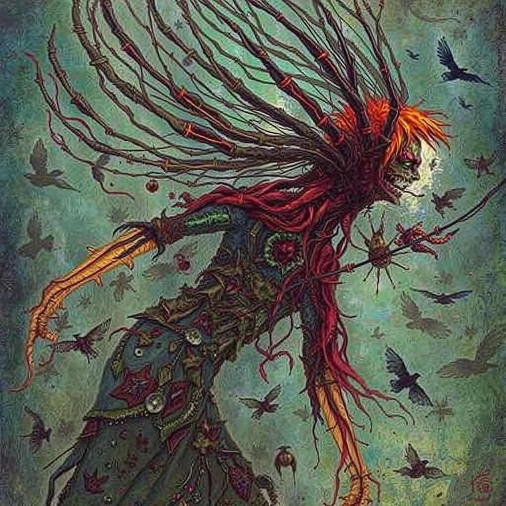 Angry Niflheim Banshee in Alcohol Ink