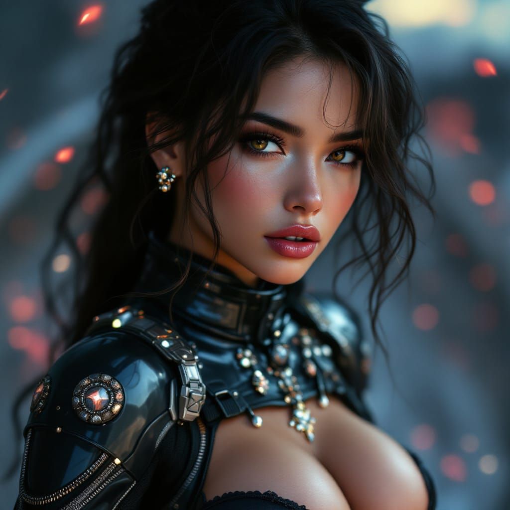 Beautiful Latina Girl in EVA Plugsuit, Hyperrealistic Anime ...