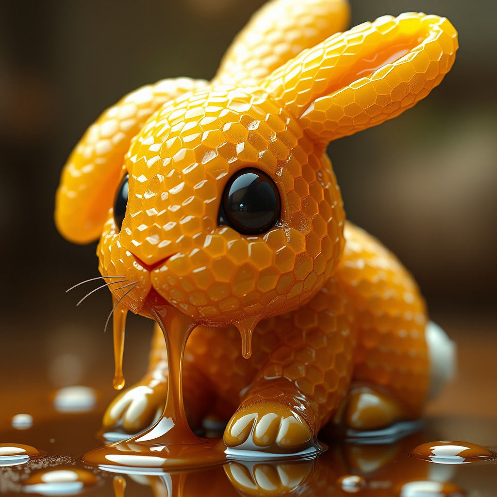 Honey Bunny 3D Render in Fantasy Style