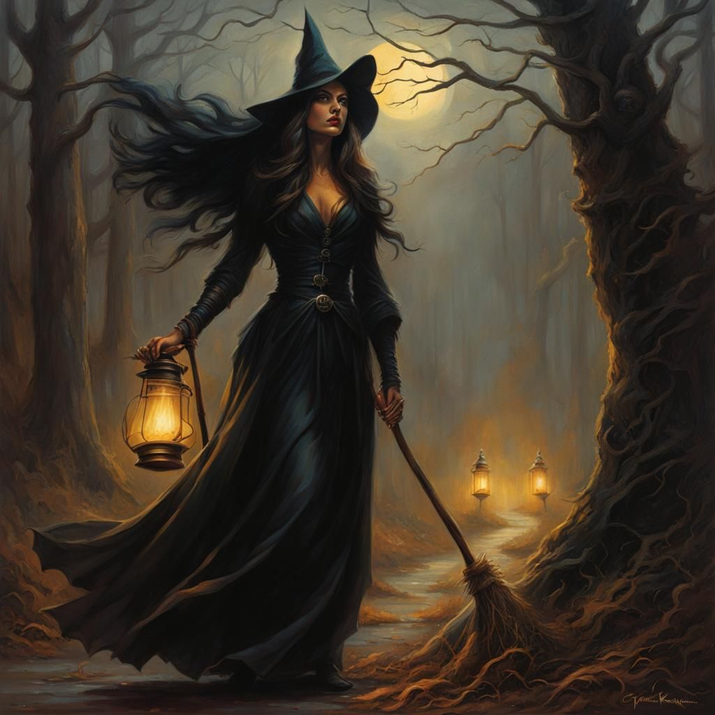 Misunderstood Witch in Sinister Lighting