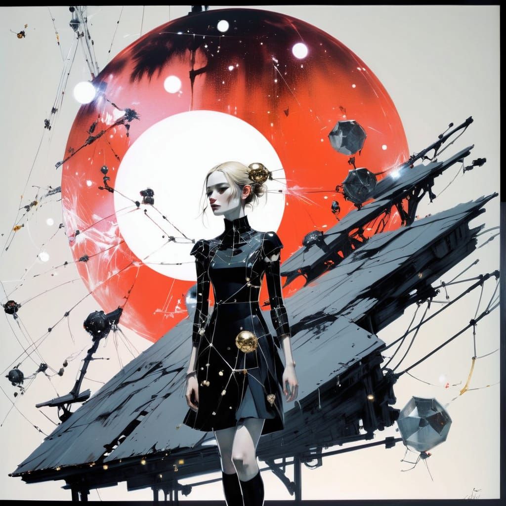 Surreal Fusion of Blueberry, Heart, and Gnome Art