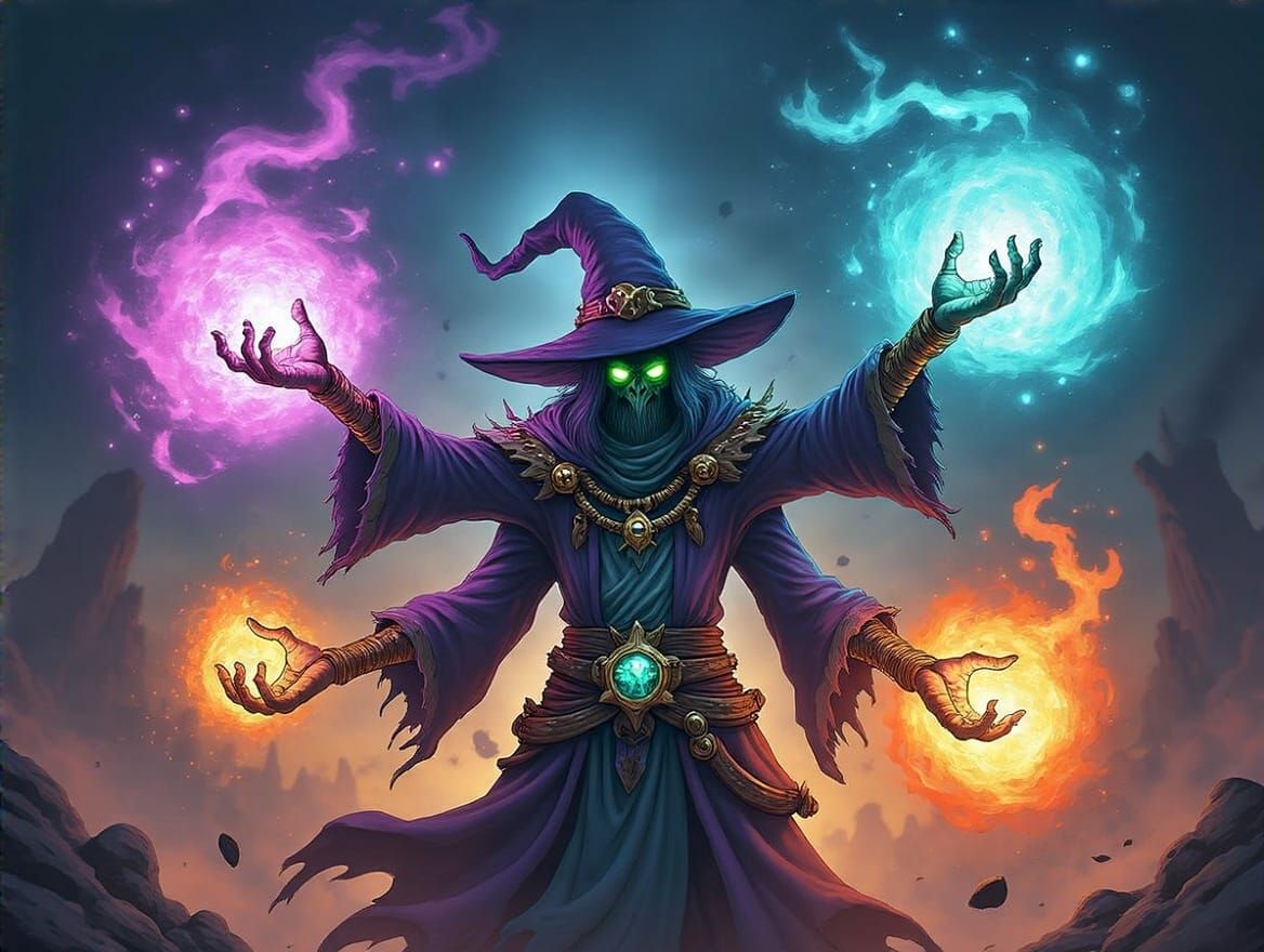 Mystical Cosmic Wizard in Multidimensional Chaos