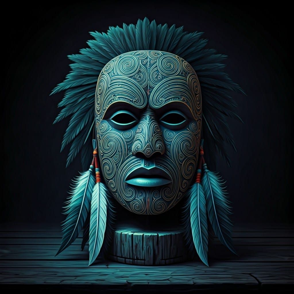 Cursed objects Maori warrior masks
