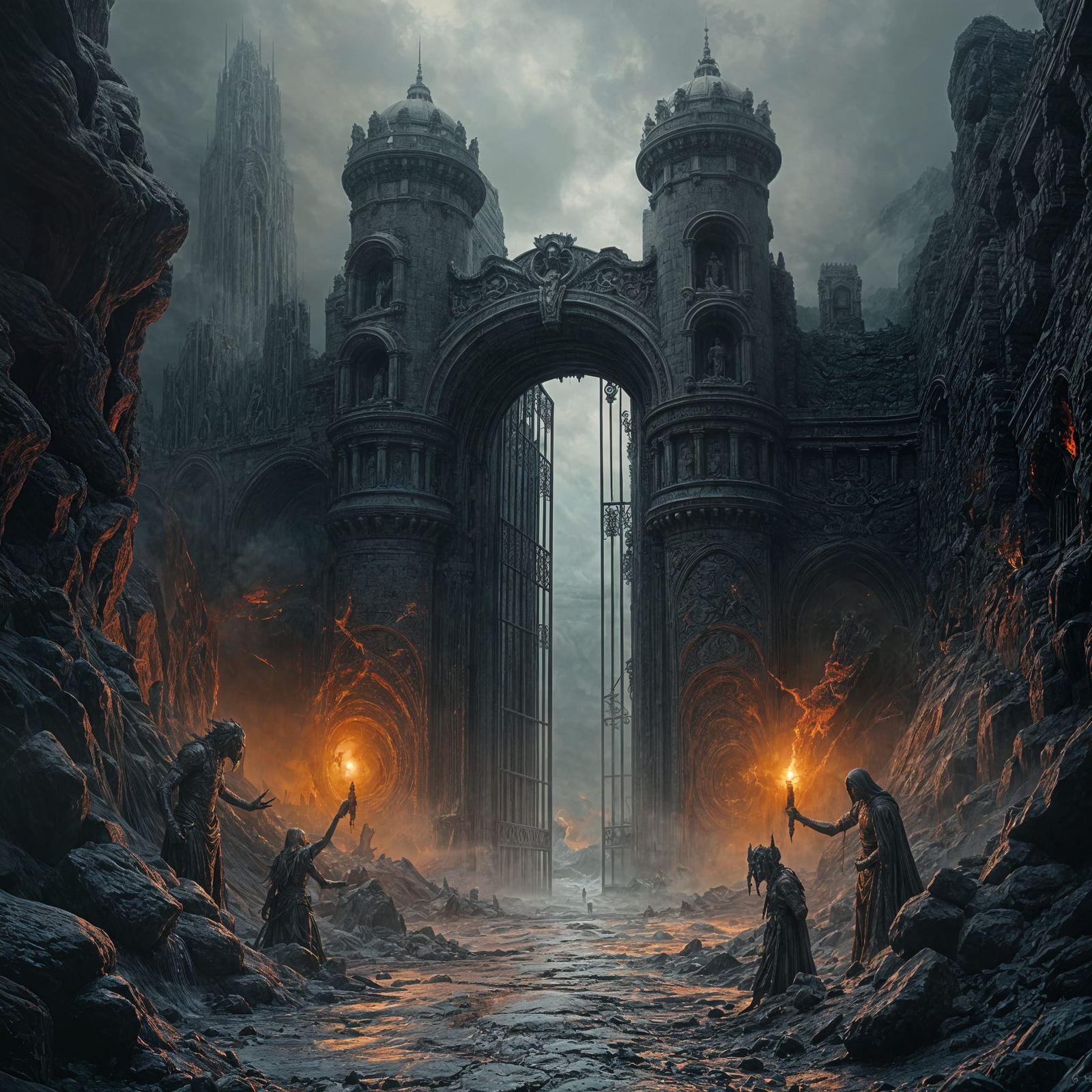 The Gates of Nessus in Dark Fantasy Style
