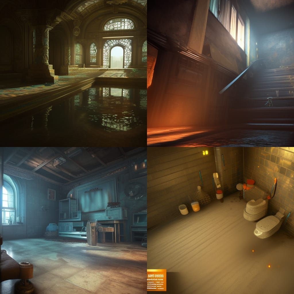 Urine in 3D Game Cinematic Style