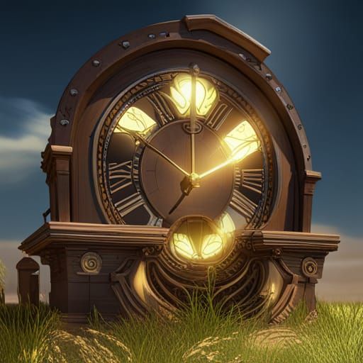 Glowing Clock Tower Shoots Light Beams