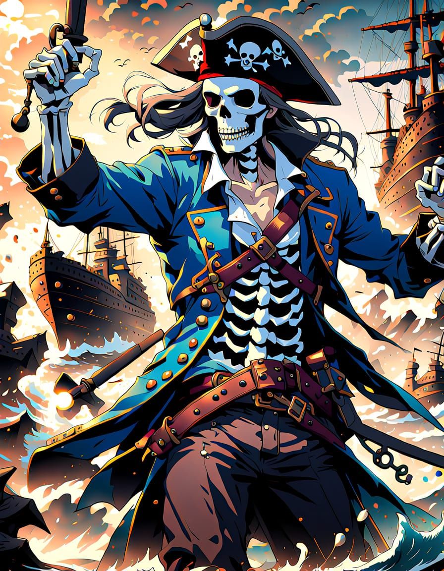 Skeleton Pirate Spinebreaker in Epic Anime Battle